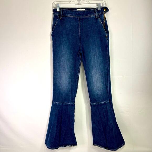 Frame Denim Dark Blue Flare Jeans Size 29 PP0820 - Picture 1 of 10